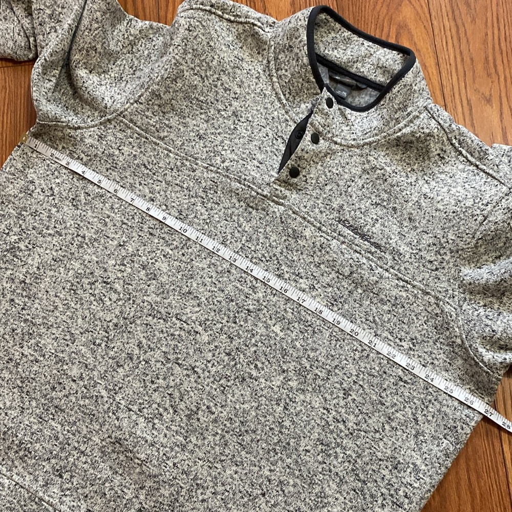 Eddie Bauer men’s radiator fleece snap front pullover grey sweater plus sz XXL - Picture 11 of 13